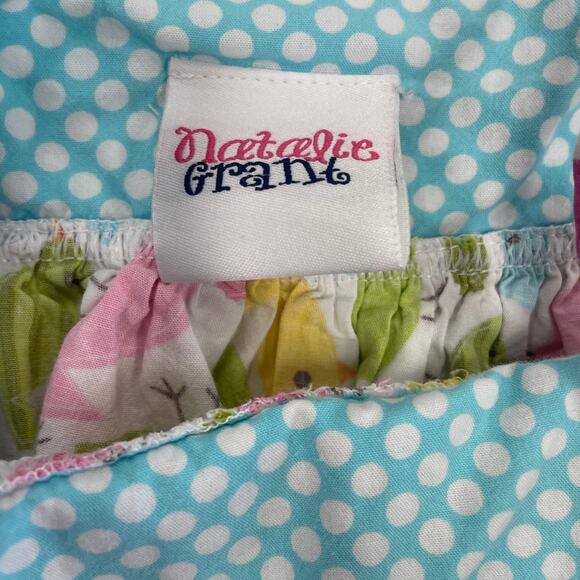 Natalie Grant Mixed Print Polka Dot Chick Print Multicolor Dress Girl's 3T - Picture 7 of 7